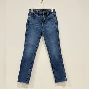 Blue Denim Jeans with Copper Button
